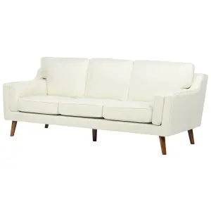 3 Seater Fabric Sofa Off-White LOKKA