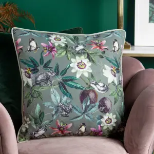 Wylder Wild Passion Creatures Digitally Printed Piped Feather Rich Cushion