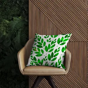 Watercolor Abstract Leaves Outdoor Cushion 45cm x 45cm