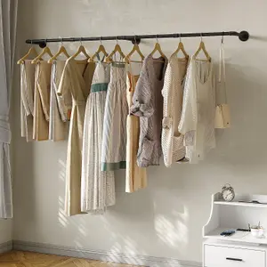 Wall Mounted Clothes Rack,184cm (2 Packs)