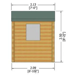 Danbury Log Cabin Home Office Garden Room Approx 7 x 7 Feet