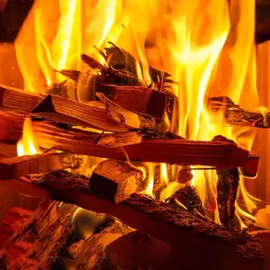 4 Large Nets of Kiln Dried Fire Logs, 4x Bags For Wood Burners, Stoves & Fireplaces & Fire Pits Hot Burning Sustainably Sourced