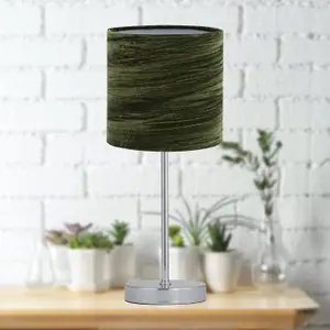 First Choice Lighting Green Crushed Velvet 15.5cm Table Lamp Shade