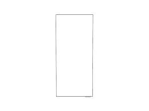 GoodHome Imandra Deep Gloss White Single Bathroom Wall cabinet (H)90cm (W)40cm