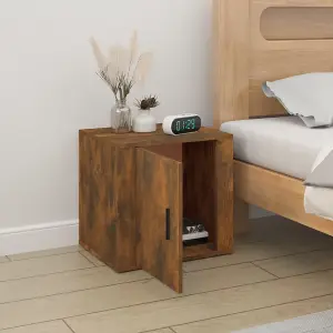 Berkfield Bedside Cabinet Smoked Oak 50x39x47 cm