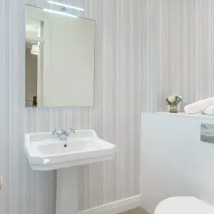 Contour White Panelled Smooth Wallpaper