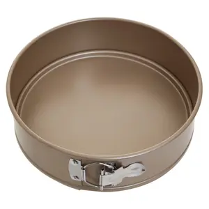 Interiors by Premier Non-Stick Springform Cake Tin, Champagne Finished Carbon Steel Round Cake Pan with Removeable Bottom