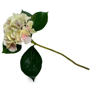 Bloom Artificial Single Belle Epoque Hydrangea Flower Stem - Faux Fake Silk Flower Indoor Floral Home Decoration - Measures L60cm