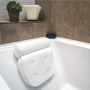 Bath Pillow - Bath and Spa Head Rest with Suction Cups - Bath Cushion Bathing Pillow - Provides support & comfort