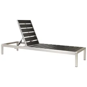 Sun Lounger Metal Black-Silver NARDO