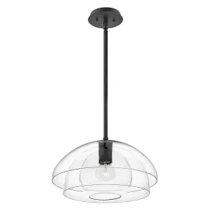 Luminosa Hinkley Lotus Dome Pendant Ceiling Light Black