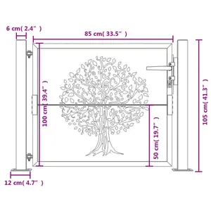 Danina Brown Metal Gate 105x105cm