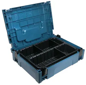 Makita MAKPAC 1 Organiser 2 Compartments 6 Dividers Stackable Tool Case Toolbox