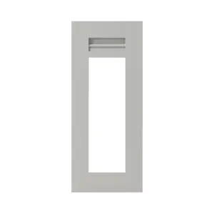 GoodHome Garcinia Integrated handle Matt stone Shaker Glazed Cabinet door (W)300mm (H)715mm (T)20mm