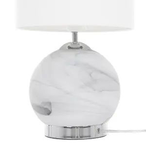 Beliani Modern Glass Table Lamp White UELE