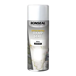 Ronseal Damp Seal Aerosol White Waterproof sealing compound, 400ml Tin