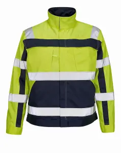 Mascot Safe Compete Cameta Work Jacket - Hi-Vis Yellow (Hi-Vis Yellow/Navy Blue)  (Medium)