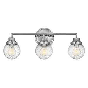 Luminosa Hinkley Poppy Bathroom Wall Lamp Polished Chrome, IP44