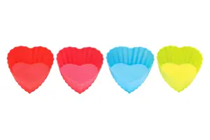 Essentials by Premier Silicone Moulds Set Of Four Heart Moulds