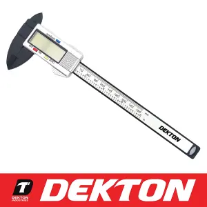 Dekton 150mm Electronic Digital Caliper Carbon Fiber Dial Vernier Caliper Gauge