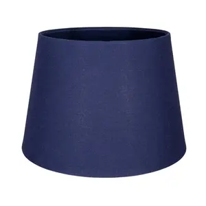 Traditional Linen Fabric Drum Shade for Pendant & Lampshade Navy / 13cm H x 20cm W x 20cm D 