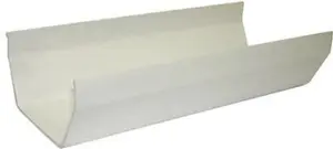 Floplast White Square Gutter Length (l)2m (dia)114mm