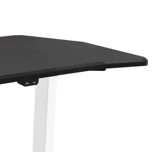 Dellonda Height-Adjust Electric Sit & Stand Gaming Desk - Carbon Fibre Desktop