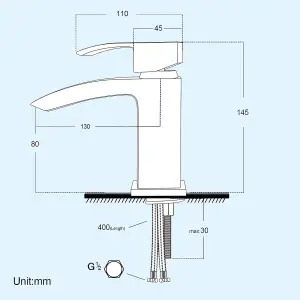 Nes Home Tesa Waterfall Bath Filler Tap, Basin Mixer Tap Set & Waste Black Matte