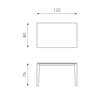 Bricker Extendable Dining Table Black