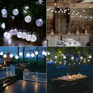 Waterproof Solar Powered Ball Fairy String Light in White 5 Meters 20 LED