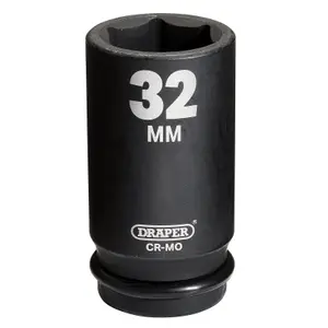 Draper 71924 Expert 32mm 3/4 Square Drive Hi-Torq 6 Point Deep Impact Socket