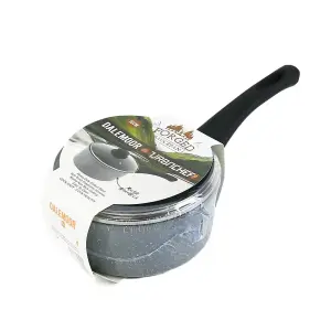 URBNCHEF 16cm Grey Sauce Pan Forged Carbon Steel Marble Nonstick Cookware