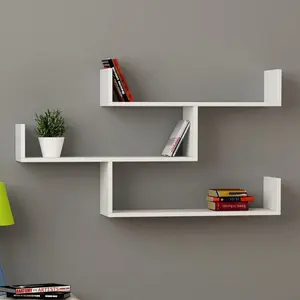 Summer-Louise 3 Piece Floating Shelf Wall Mounted Bookcase White