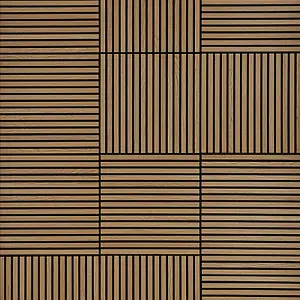 Naturewall SlatWall Mini Oiled Oak and Black - 60cm x 60cm - Pack of 4