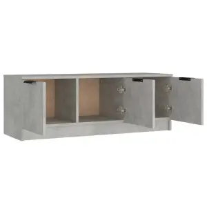 vidaXL TV Cabinet Concrete Grey 102x35x36.5 cm Engineered Wood