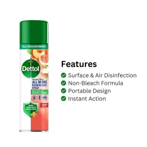 DETTOL 300ML DISINFECTANT SPRAY SUMMER FRUITS x 6