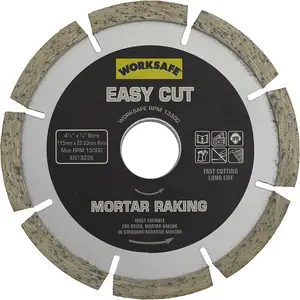 115mm Easy Cut Diamond Blade for Mortar Raking - 22mm Bore Size