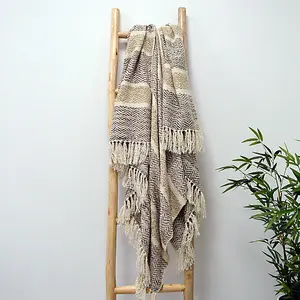 Herringbone Throw Blanket - Large, Natural