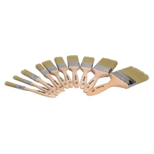 10pc Paint Brush Set Painters and Decorators Decorating Brush 12 - 100mm Width