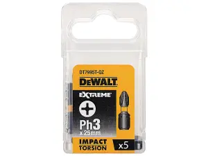 DEWALT DT7995T-QZ Impact Torsion Bits PH3 x 25mm (Pack 5) DEWDT7995TQZ