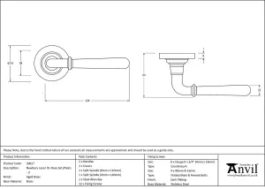 From The Anvil Aged Brass Newbury Lever on Rose Set (Plain) - Unsprung