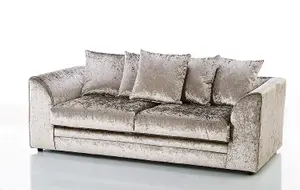 Bella Crushed Velvet 3 Seater Sofa Champagne