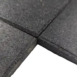 Gym Mat Edge Finishing Strip - 20mm Thick - 50cm Long - Rubber Crumb