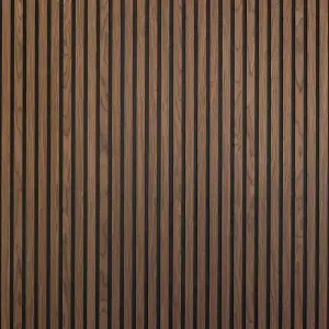 STRIVO Acoustic Slat Panel - Smoked Walnut 600mm x 2400mm