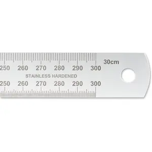 Axminster Professional Stainless Steel Metric Rule - 300mm