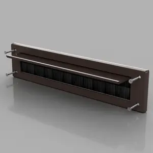 Brown Internal PVC Letterbox Draught Excluder Seal With Brush & Flap Stormguard