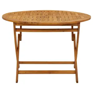 Berkfield Folding Garden Table 110 cm Solid Acacia Wood