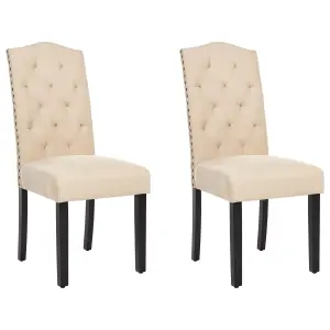 Beliani Traditional Dining Chair SHIRLEY Beige