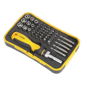 Sealey Socket & Bit Set 45pc Ratchet Screwdriver S0979