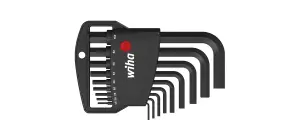 Wiha L Key Allen Key Hex Compact Black 9pc Set 1.5mm To 10mm With Holder 06379